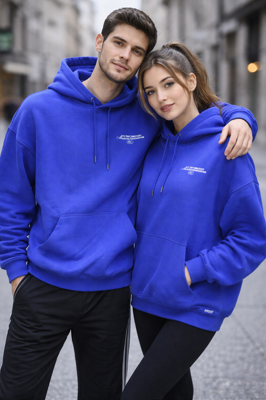 üniseks kapşonlu çift kombini